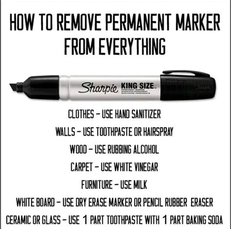 how to remove permanent sharpie.